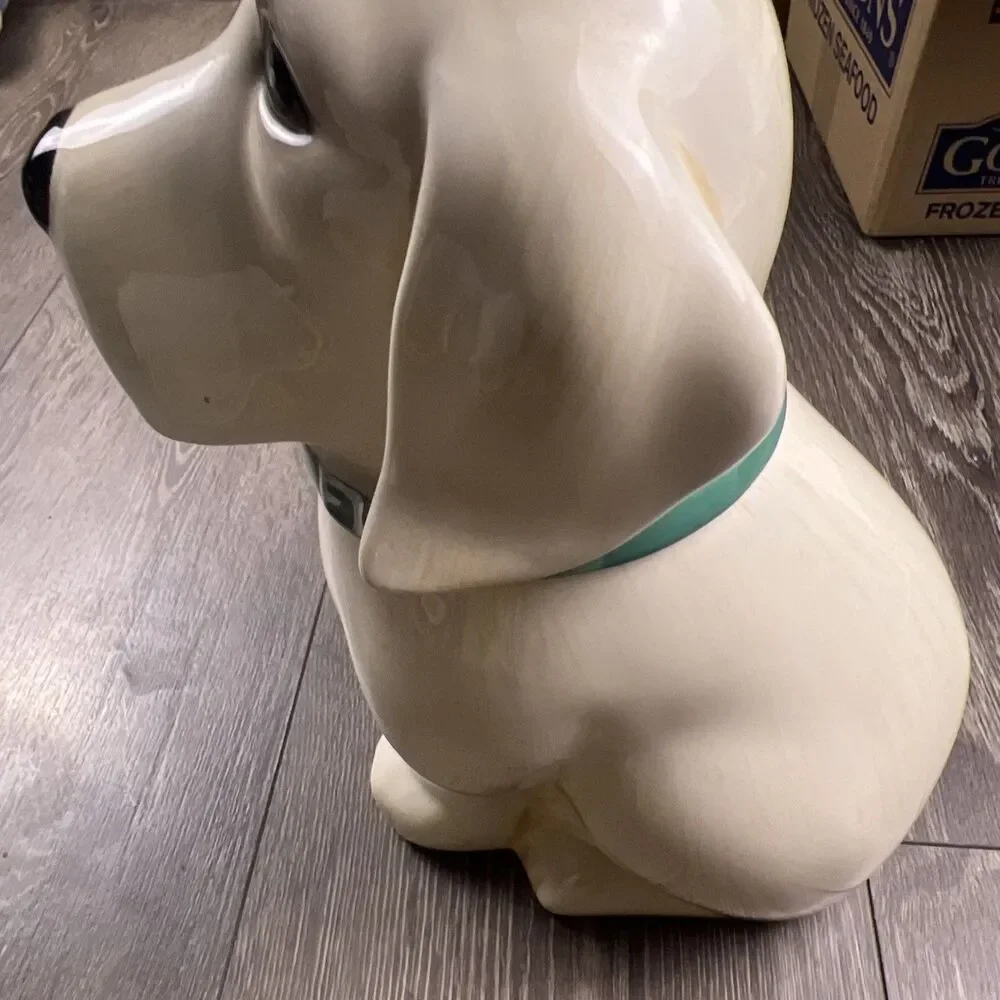 Pioneer Woman Dog Cookie Jar Labrador Retriever Lucy White Lab 11.5